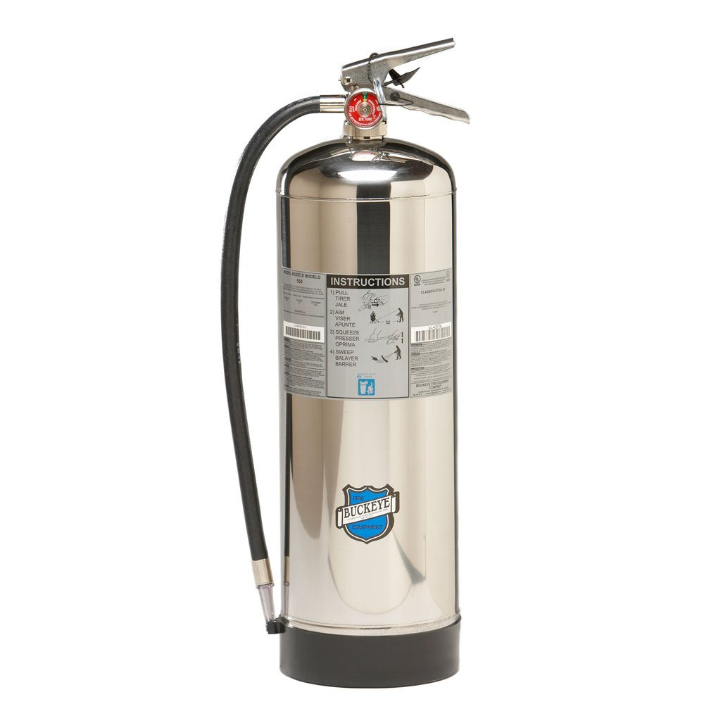 Fire Extengu Buckeye 50000 Stainless Steel Water Pressurized Hand Held Fire Extingu ...