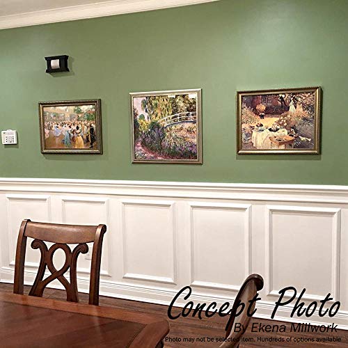 Ekena Millwork PNL20X24AS-02 20"W x 24"H x 1/2"P Ashford Molded Scalloped Wainscot Wall Panel