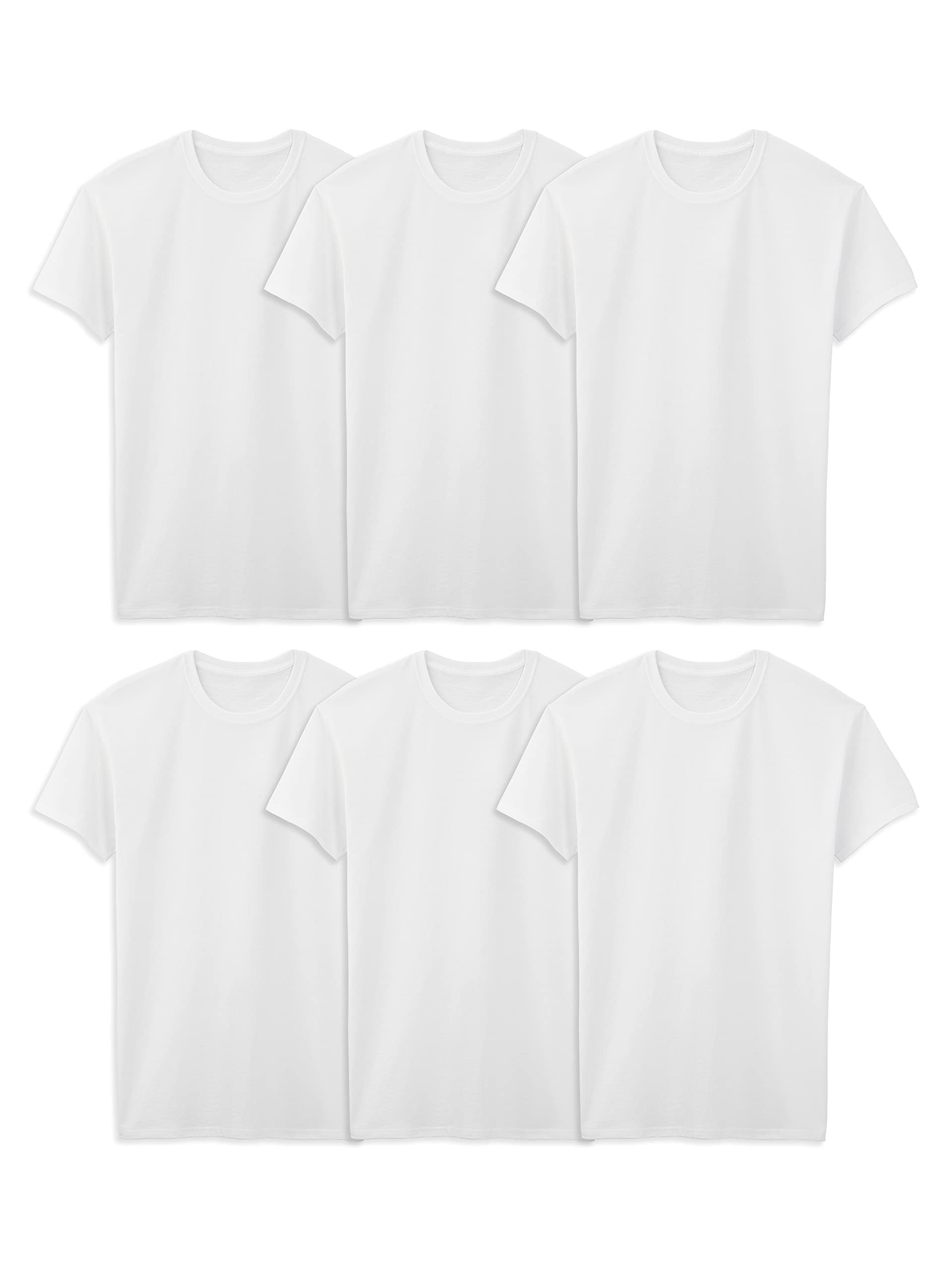 Fruit of the Loom Men's Crew Tee Undershirts, Moisture Wicking & Tag Free, Also Available in Big & Tall