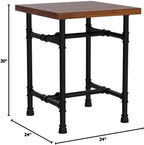 HANS CAO 24 Inch Industrial Rustic Iron Pipe Entry Table, End Table, Coffee Table, Side Table, Metal Legs, Bar Table/Home Set/Living Room Set/Dining Room