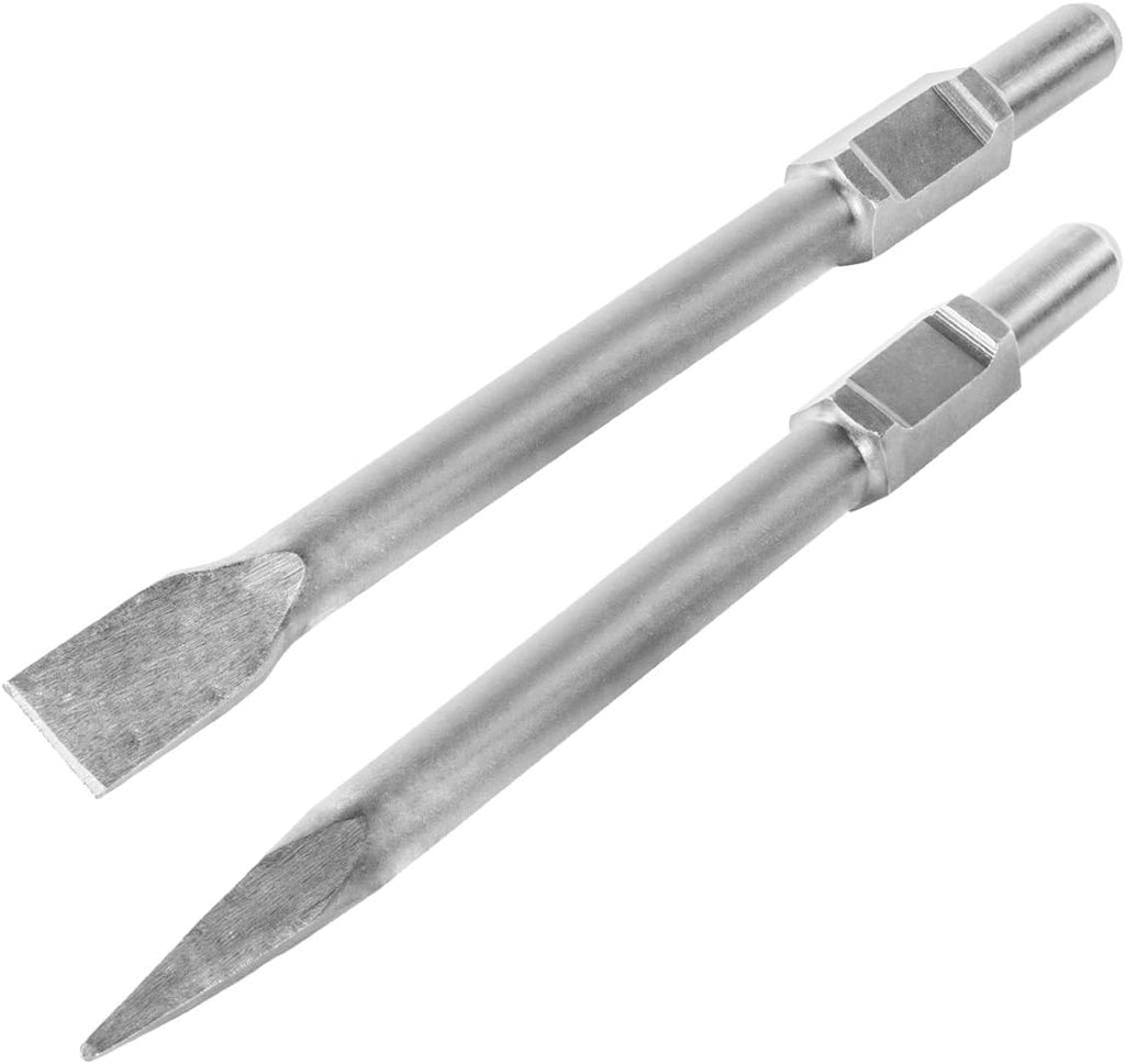 XtremepowerUS 2200W Demolition Electric Jack Hammer Power Drill Concrete Breaker Bar Point & Chisel Bits Chisel Set