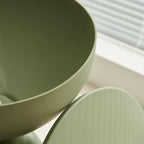 Side Table, Circle Coffee Table, Nightstand, Small End Table Accent Living Room Bedroom Balcony Office, Bedside Home Decor for Living Room, Bedroom, Small Spaces, Easy Assembly (Green)