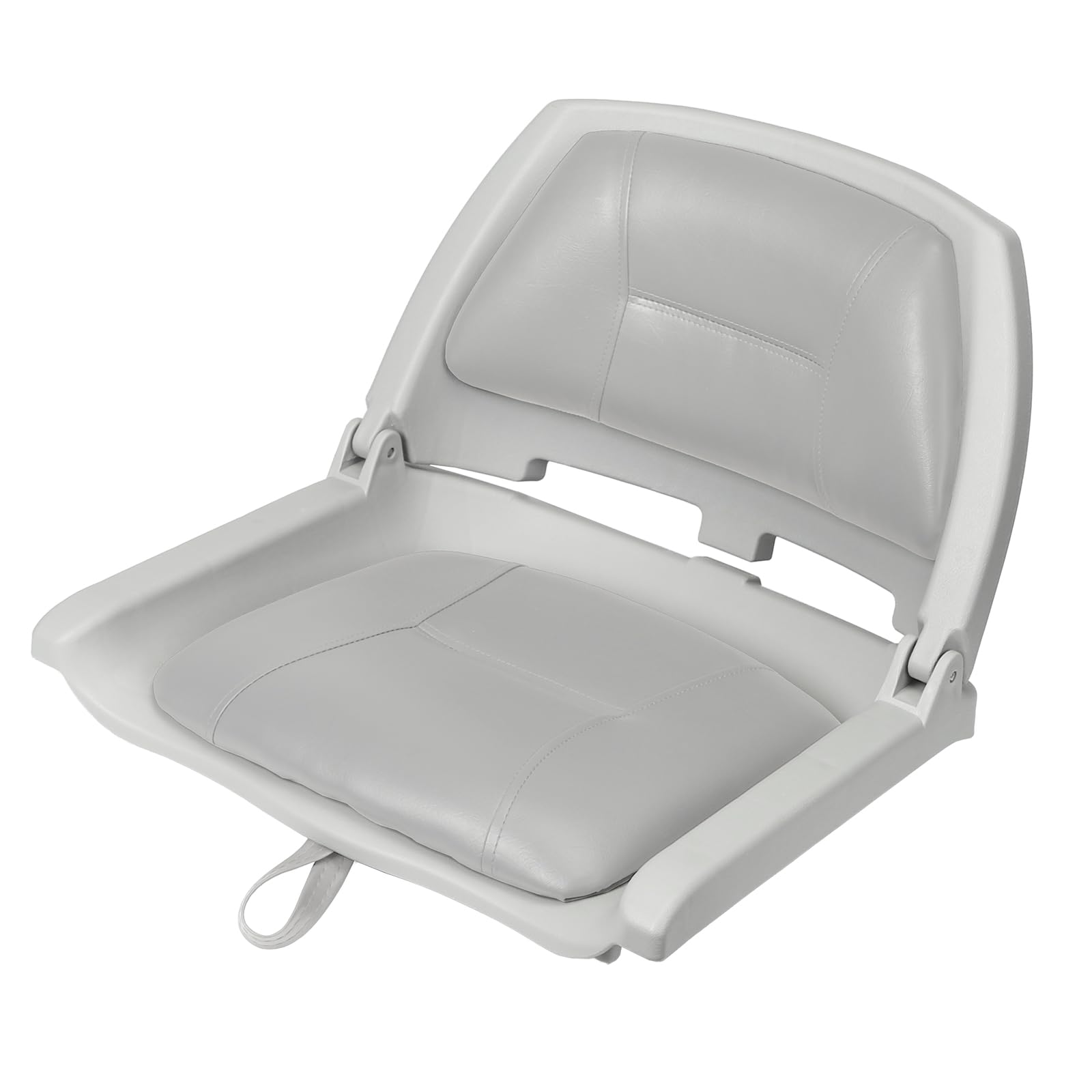Folding Boat Seat Padded Folding Boat Chair with Backrest Marine BassJon Boat Seat (Grayshell Charcoal)