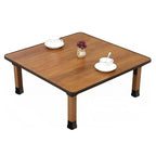 Japanese Foldable Coffee Table, Portable Low Tea Table Wooden Folding Dining Study Breakfast Serving Table Collapsable Small Desk Tatami Sitting On The Floor Table (23.6 * 11.8in, Round)