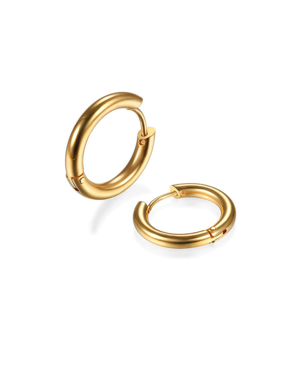 316L Surgical Stainless Steel Huggie Hoop Earrings 6mm 8mm 10mm 11mm 12mm 14mm Hypoallergenic Earrings Hoop Cartilage Helix Lobes Hinged Sleeper Earrings For Men Women