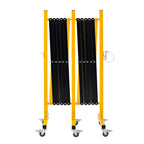 GYMTIME Industrial Expandable Metal Barricade, 16 Feet, Easily Assembled Safety Barrier with Casters, Flexible Mobile Gate, Adjustable Traffic Fence