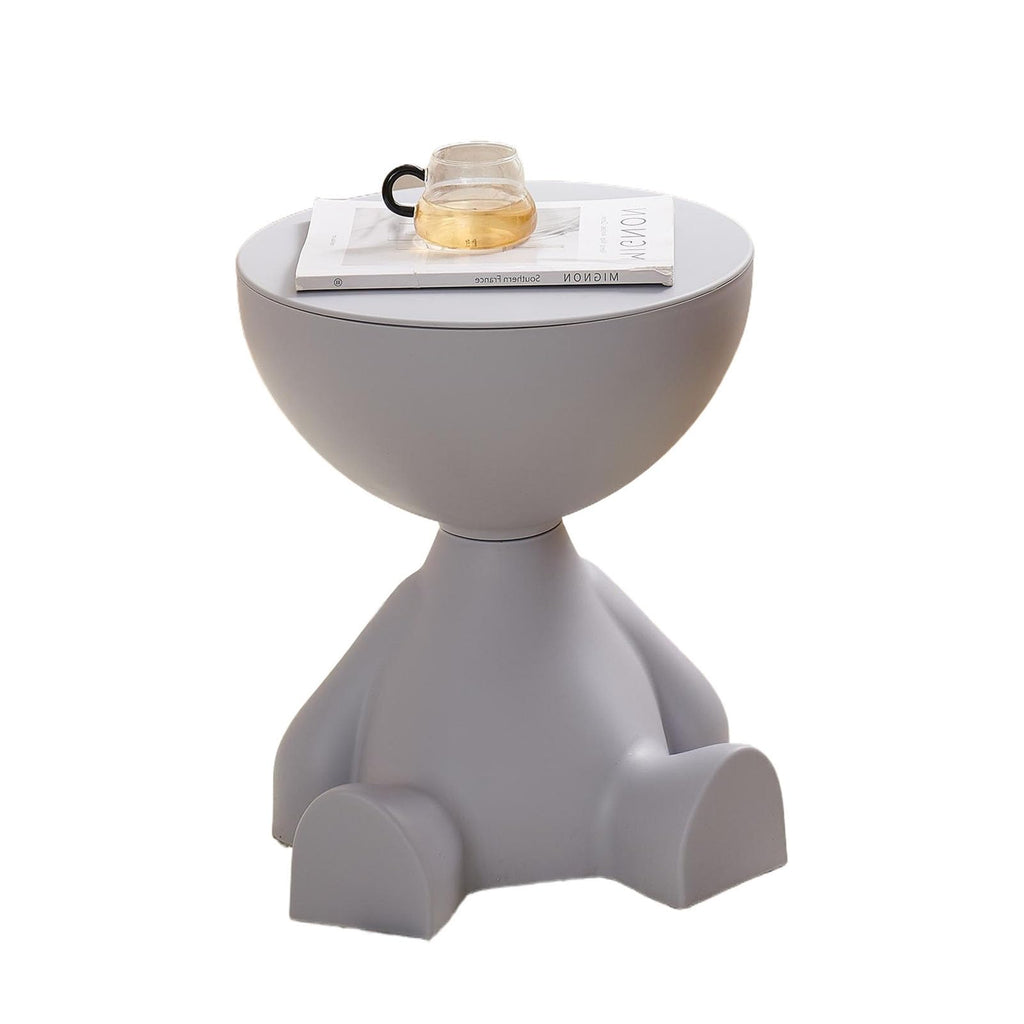 Side Table, Circle Coffee Table, Nightstand, Small End Table Accent Living Room Bedroom Balcony Office, Bedside Home Decor for Living Room, Bedroom, Small Spaces, Easy Assembly (Green)