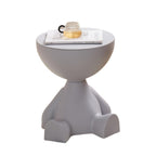 Side Table, Circle Coffee Table, Nightstand, Small End Table Accent Living Room Bedroom Balcony Office, Bedside Home Decor for Living Room, Bedroom, Small Spaces, Easy Assembly (Green)