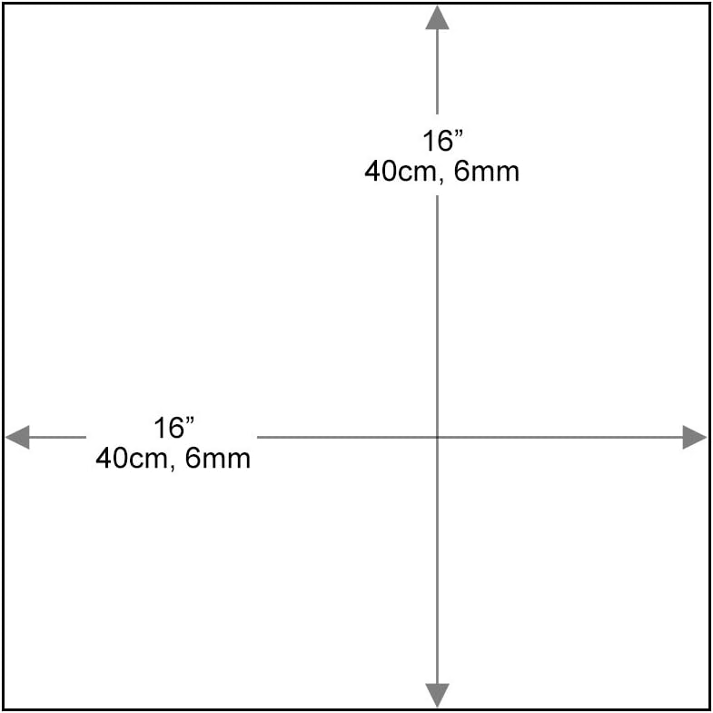 16 inch Square Glass Table Top - Tempered - 1/4" Thick Glass Surface, Safe Flat Polished, Eased Corners, Multipurpose for Dining Table, Patio, Coffee and End Table