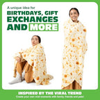 Cozy Concepts Co. Burrito Komfort Tæppe af Relatable, Viral Trend Inspireret, Ligner en Kæmpe Tortilla til at Pakke Dig Selv Ind som en Burrito, Fantastiske Påskegaver til Teenagere, Stor Størrelse 65” Tæppe