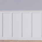 Ekena Millwork WPKP56X04DS Deluxe Shaker 8' Length PVC Wainscoting Kit, Heights up to 56" (12" - 15" Adjustable Wall Panels), White