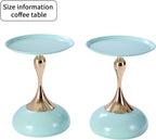Stylish Hourglass Side Table - Contemporary Design for Living Rooms, Cafes, Dining Areas, Bedrooms, and Outdoor Spaces - Perfect Accent Piece for Any Decor (2, Light Green)