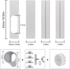 Portable Air Conditioner Window Vent Kit, Adjustable Window Seal with 5.9 Inch Diameter, 59 Inch Length Exhaust Hose for A/C Unit Universal for Sliding Horizontal or Vertical Window