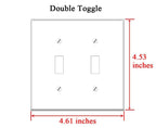 Switch Plate Double Toggle - Wood Boards Facade Wooden Wall Battens Background 3