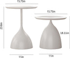 Nesting Tables, White Side Tables, Modern End Tables for Living Room Nesting Coffee Table Set of 2,Console Table Pedestal Tables