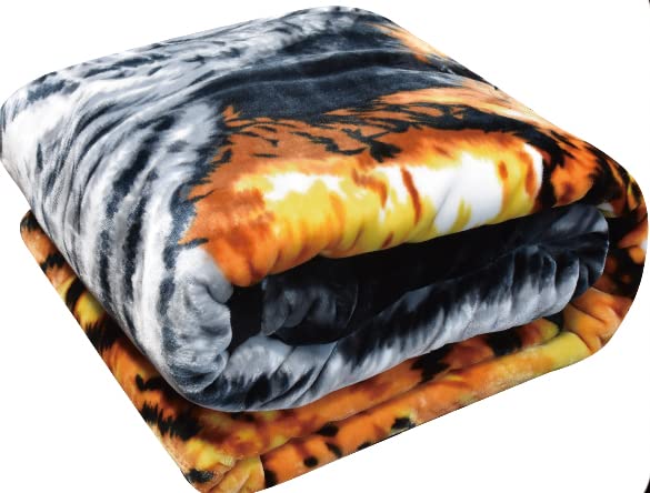 Mexican Blanket Thick Heavy Animal - Mexican Tiger Blanket Heavy Mexican Animal Blanket - Thick Mexican Blanket for Winter, Mink Blanket Mexican Blanket Tiger - Korean Mink Blanket Queen Cobija
