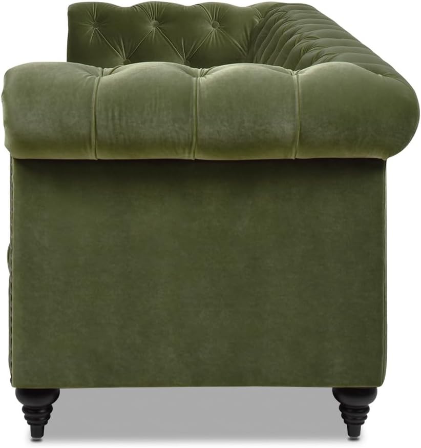 Jennifer Taylor Home Dalton 88" Tufted Chesterfield Sofa (Olive Green Performance Velvet)