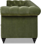 Jennifer Taylor Home Dalton 88" Tufted Chesterfield Sofa (Olive Green Performance Velvet)
