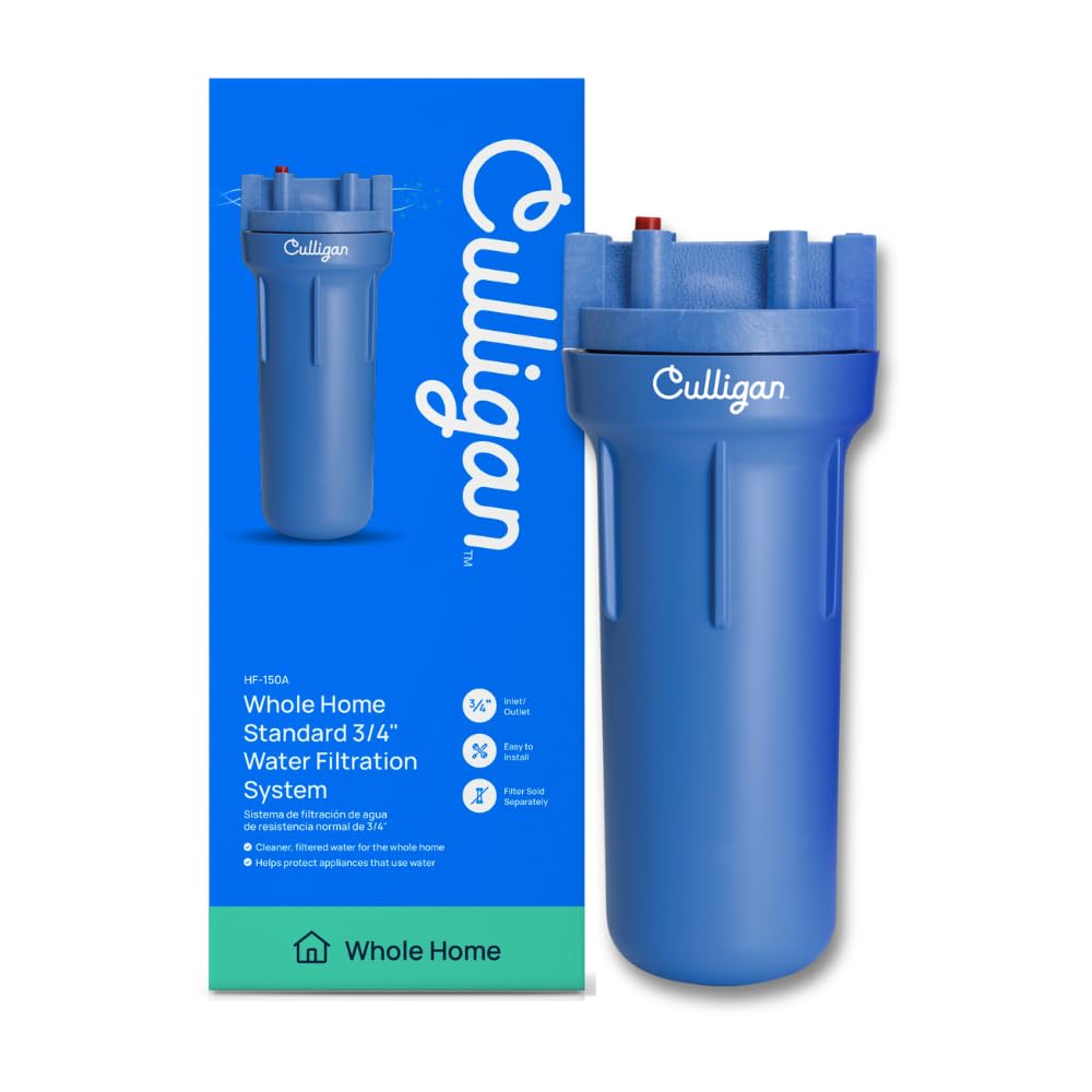 Culligan WH-HD200-C Whole House Water Filter System 1” Inlet/Outlet – Improve Tap Water Taste, Remove Sediment, Protect Appliances