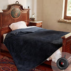 Verwarmd deken elektrisch deken plaid 50''X60'' - verwarmingsdeken met 6 warmtestanden - 2-10 uur automatische uitschakeling, ETL gecertificeerd, wasmachinebestendig (zwart)