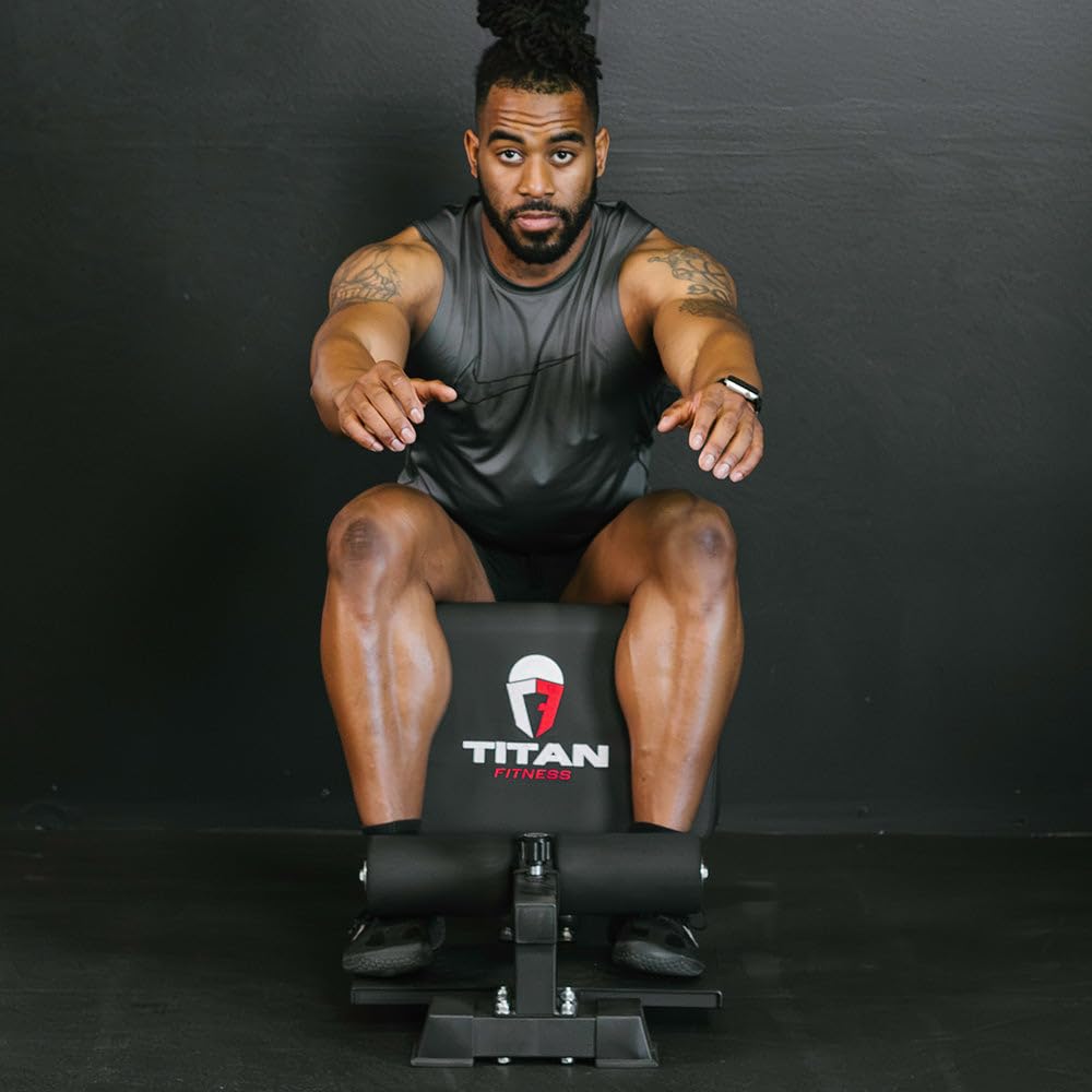 Titan Fitness Sissy Squat Machine, Lower Body Strength Training Equipment, 300 LB Capacity, Home Gym Leg Exercise Station for Abs, Thighs, Glutes, and Leg Isolation