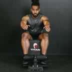 Titan Fitness Sissy Squat Machine, Lower Body Strength Training Equipment, 300 LB Capacity, Home Gym Leg Exercise Station for Abs, Thighs, Glutes, and Leg Isolation