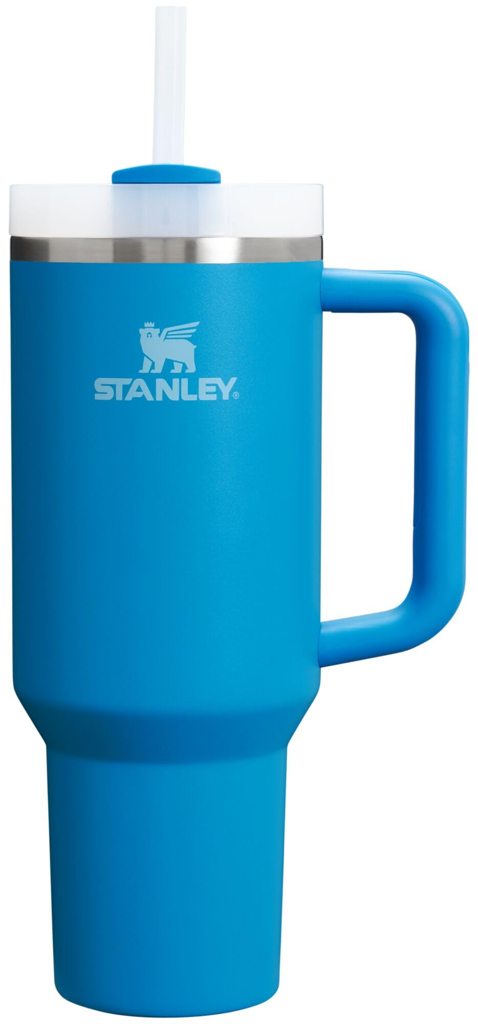 STANLEY Quencher H2.0 Tumbler with Handle and Straw 14 oz | Flowstate 3-Position Lid | Cup Holder Compatible for Travel | Insulated Stainless Steel Cup | BPA-Free | Azure