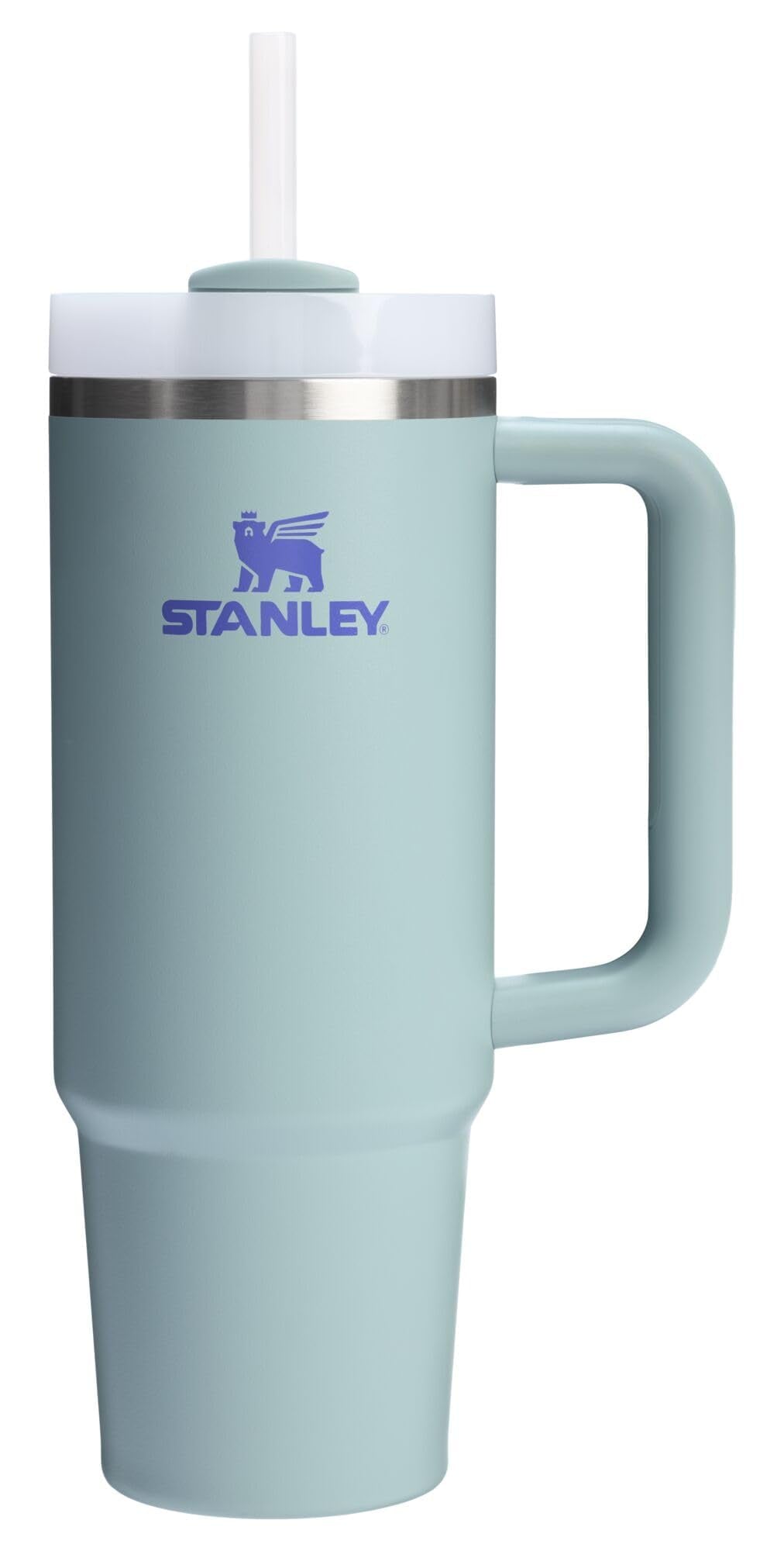 STANLEY Quencher H2.0 Tumbler with Handle and Straw 14 oz | Flowstate 3-Position Lid | Cup Holder Compatible for Travel | Insulated Stainless Steel Cup | BPA-Free | Azure