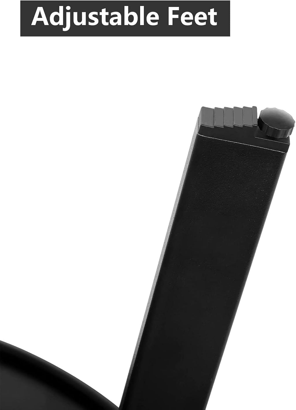 Patio Coffee Table - Metal Steel Outdoor Round Table Weather Resistant Anti-Rust Outdoor Table (Black)