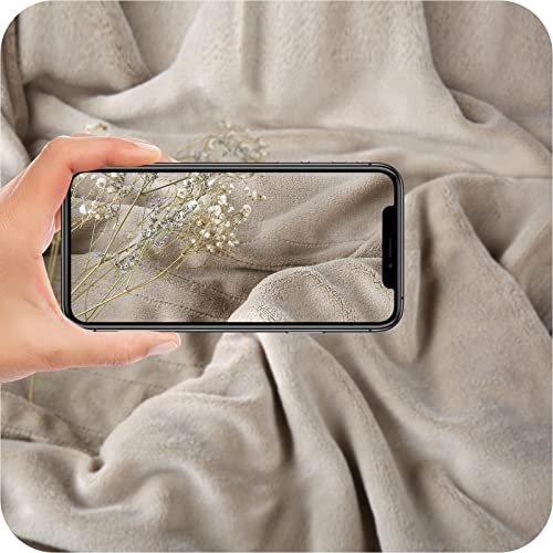 Couverture chauffante électrique DUODUO 72"x84" en polaire corail chaude avec 4 réglages de chaleur et arrêt automatique de 10 heures Protection contre la surchauffe - Gris 