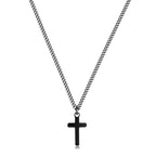Joxevyia Cross Necklace for 14K Gold Filled Stainless Steel Small Cross Pendant with Cuban Chain Necklace Simple Faith Jewelry Christmas Gift for Men Women 16-24 Inches