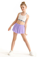 Pige sommerfugle shorts, løstsiddende shorts med lomme, børns lavendel lilla sommerfugleskørter med spandexforing, 12-13 år