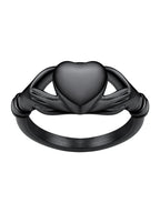 Stainless Steel Heart/Claddagh Cremation Urn Ring for Ashes for Women Waterproof Locket Rings Memorial Jewelry(with Gift Box)