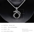 Cross Eternal Ring Pendant Necklace Stainless Steel Pendant Necklace for Men Women Best Friend Necklaces