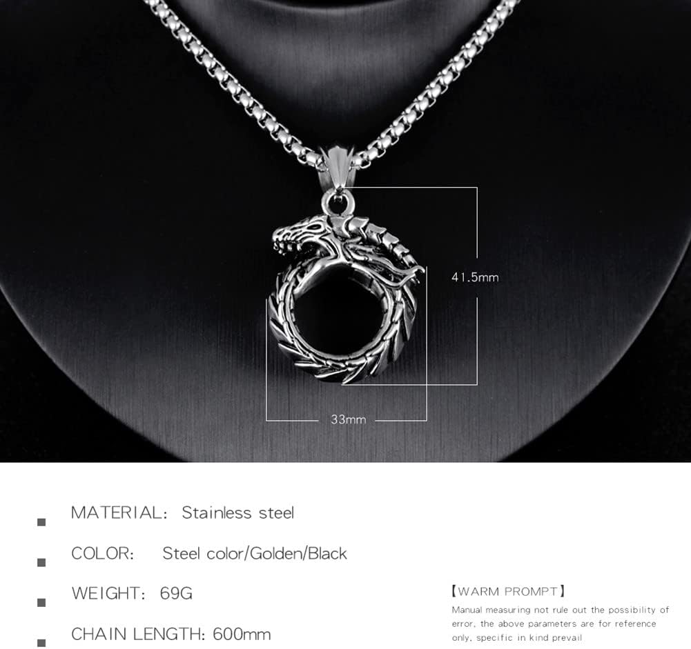 Cross Eternal Ring Pendant Necklace Stainless Steel Pendant Necklace for Men Women Best Friend Necklaces