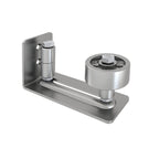 Quincaillerie de porte coulissante JUBEST Guide de sol pour porte de grange en acier inoxydable Rouleau de maintien encastré Montage mural 8 en 1 Guide de sol rouleau inférieur réglable