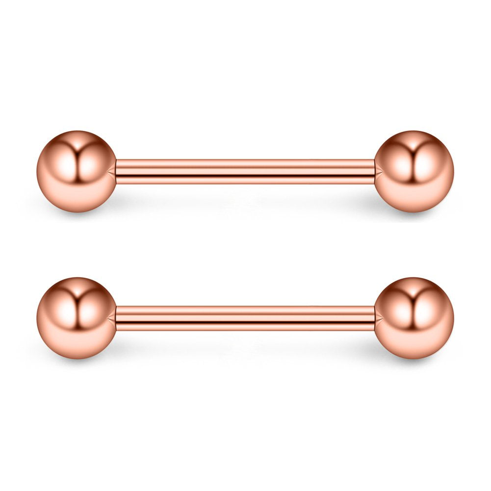 Ruifan 316L Stainless Steel Nipple Shield Barbell Ring Bar Body Piercing 14G