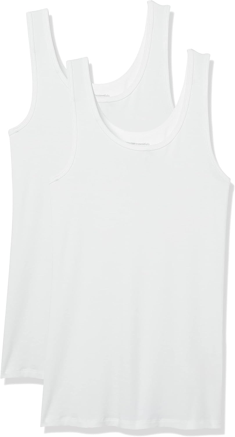Amazon Essentials Women's Slim-Fit Tank Top, Pack of 2
