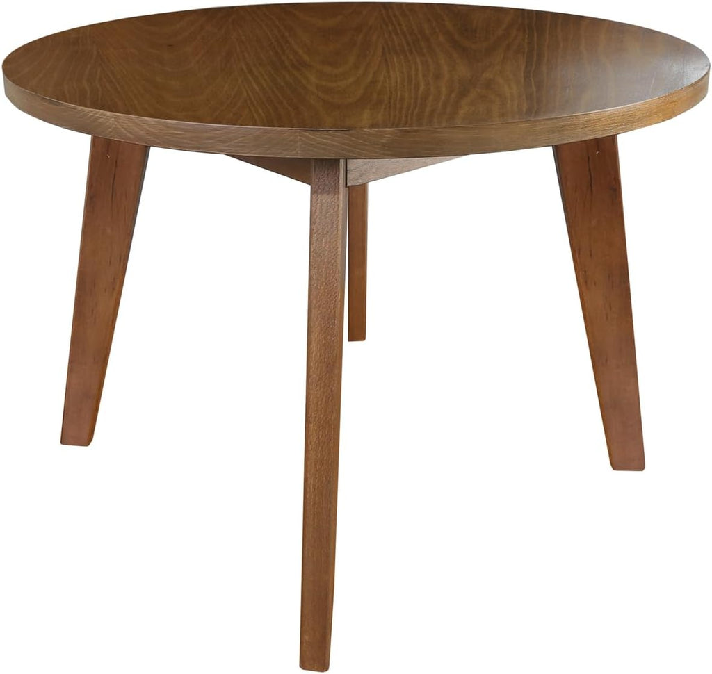 American Trails Genuine 100% Hardwood Round Coffee Table - Hand-Wiped Walnut
