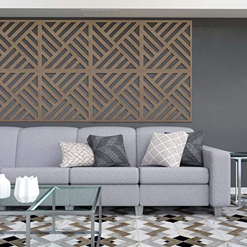 Ekena Millwork WALW24X24X0375HASMF Hastings 3/8"T Decorative Fretwork Wall Panels, 15 1/2" W X 23 H, MDF