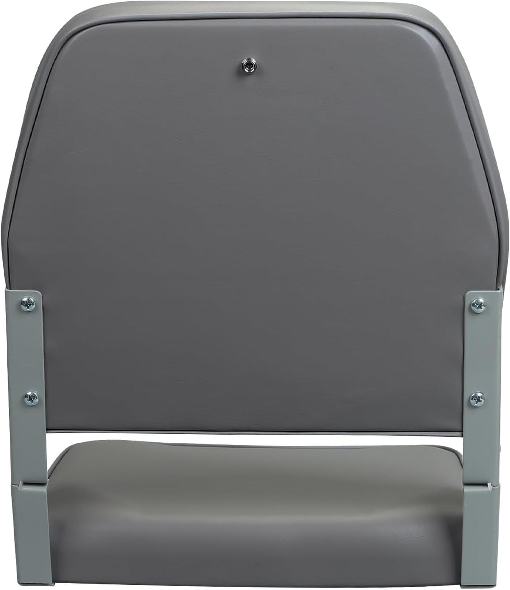 Low Back Boat Seat Fold-Down Fishing Boat Seat, 1 Pack, Dark Gray