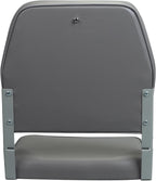 Low Back Boat Seat Fold-Down Fishing Boat Seat, 1 Pack, Dark Gray