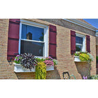 Ekena Millwork Lifetime Vinyl LJ4S14X05500BL Standard Four Board Joined, Board-n-Batten Vinyl Shutters, w/Installation Shutter-Lok's & Matching Screws (Per Pair), 14"W x 55"H, Black