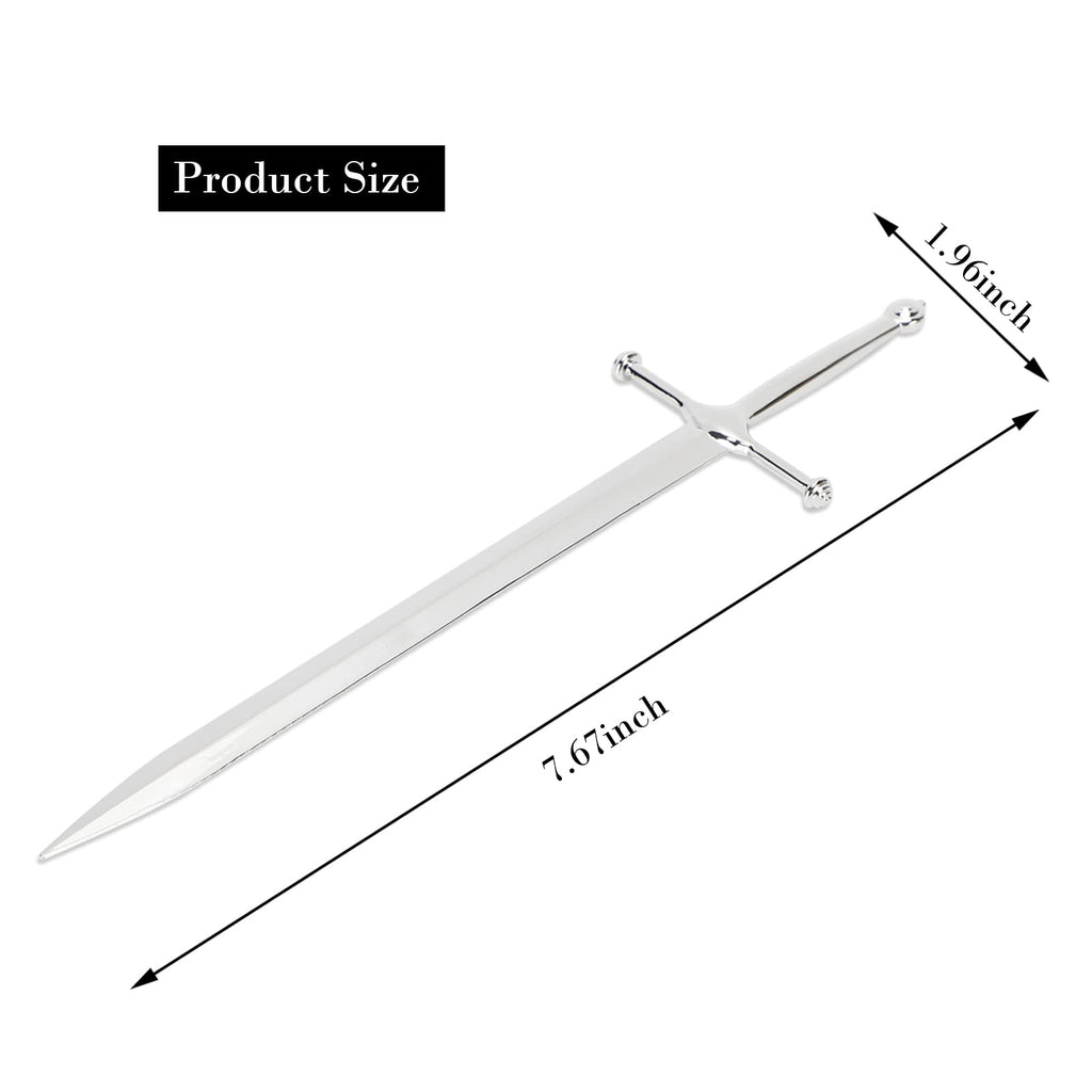 کاتر نامه فلزی نقره‌ای، کاتر نامه اداری، چاقوی بازکن پاکت فلزی آبکاری شده، دسته ارگونومیک، ابزار عملی و تزئینی باز کردن نامه (بسته 1 عددی)