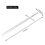 کاتر نامه فلزی نقره‌ای، کاتر نامه اداری، چاقوی بازکن پاکت فلزی آبکاری شده، دسته ارگونومیک، ابزار عملی و تزئینی باز کردن نامه (بسته 1 عددی)