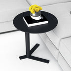 C Shaped Side Table End Coffee Tables, Unique Aesthetics Minimalist Accent Tables, Multifunction Round Metal Side Tables for Living Room Bedroom Sofa Balcony Couch Patio Yard Garden Indoor & Outdoor