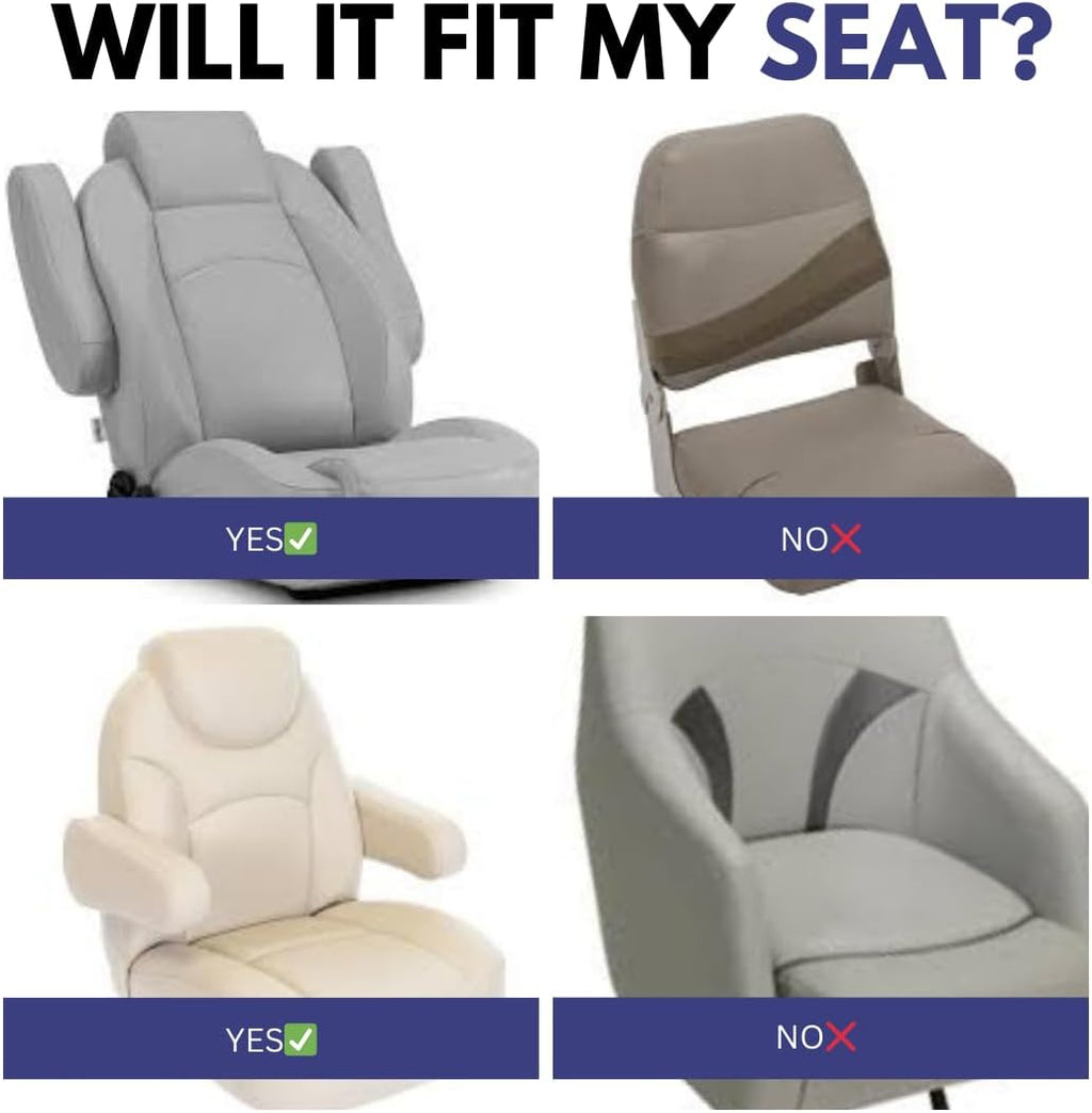 Boat Seat Cover - Microfiber, Quick-Dry, Universal Fit, Stylish Bass Design for Captain's Chairs, Pontoon Towel Seat Covers