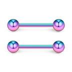 Ruifan 316L Stainless Steel Nipple Shield Barbell Ring Bar Body Piercing 14G