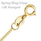 Colar de Corrente Caixa Maciça em Ouro Amarelo 14K Nareteri para Mulheres e Homens, 0,95mm, 20 polegadas