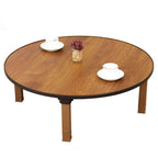 Round Folding Tea Coffee Table, Japanese-Style Low Table, Dining Table, Study Table, Small Desk, for Tatami Sitting On The Floor Bedroom Bay Window Tea Room (Size : 70x30cm)